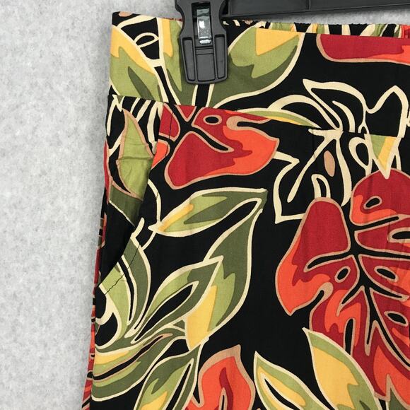 Panama Jack Pants Womens Small Floral Wide Leg Crop Aloha Coconut Flowy Resort‎ - Picture 3 of 13